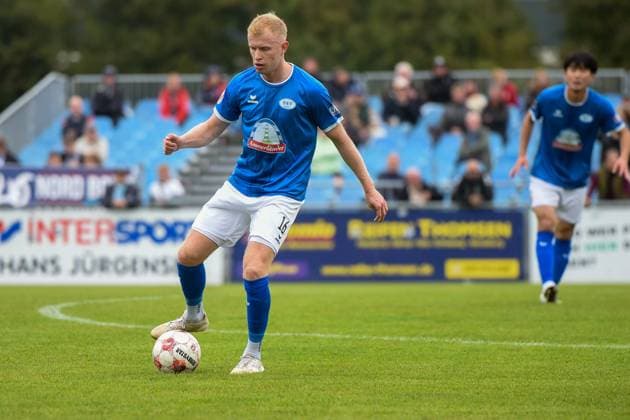 Fußball I Herren I Saison 2025-2026 I Regionalliga Nord I 11. Spieltag I SC Weiche Flensburg 08 - SSV Jeddeloh II I 27.09.2025 Robin Krolikowski (16, SSV Jeddeloh II) Copyright: xLobeca JanxKirschnerx