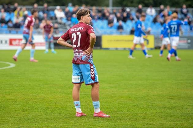 Fußball I Herren I Saison 2025-2026 I Regionalliga Nord I 11. Spieltag I SC Weiche Flensburg 08 - SSV Jeddeloh II I 27.09.2025 Sandro Plechaty (27, SC Weiche Flensburg 08) Copyright: xLobeca JanxKirschnerx