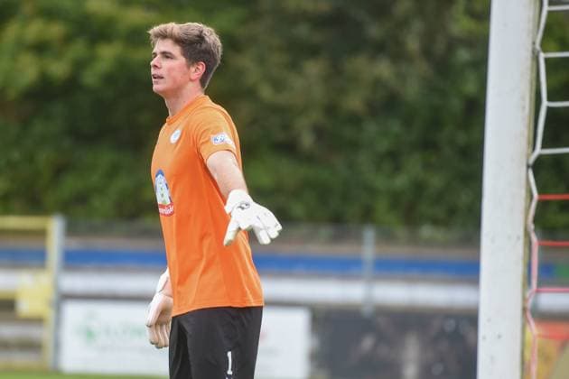 Fußball I Herren I Saison 2025-2026 I Regionalliga Nord I 11. Spieltag I SC Weiche Flensburg 08 - SSV Jeddeloh II I 27.09.2025 Moritz Ben Onken (1, SSV Jeddeloh II) Copyright: xLobeca JanxKirschnerx