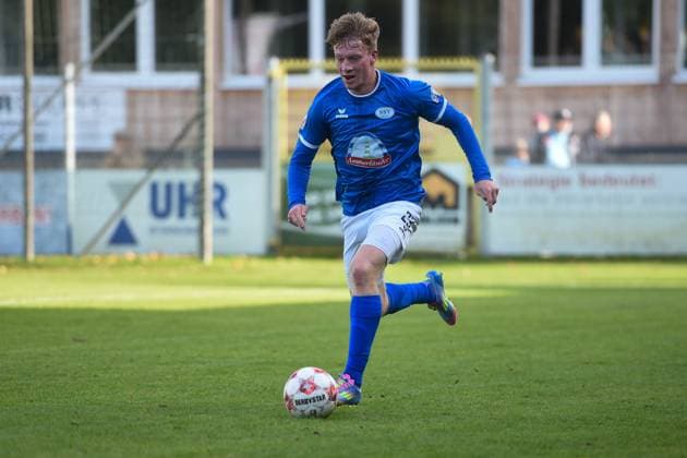 Fußball I Herren I Saison 2025-2026 I Regionalliga Nord I 11. Spieltag I SC Weiche Flensburg 08 - SSV Jeddeloh II I 27.09.2025 Tom-Julian Kanowski (23, SSV Jeddeloh II) Copyright: xLobeca JanxKirschnerx