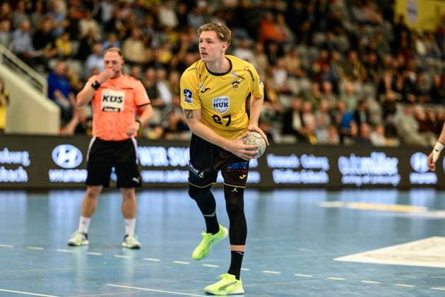 Schmidt, Jesper (Linksaussen, HSC 2000 Coburg, 87) GER, Bayern, HSC 2000 Coburg gegen HBW Balingen-Weilstetten, 2. Handball Bundesliga, Handball, 5.Spieltag, Saison 2025 2026, 19.30 Uhr, Samstag, 27.09.2025 GER, Bayern, HSC 2000 Coburg gegen HBW Balingen-Weilstetten, 2. Handball Bundesliga, Handball, 5.Spieltag, Saison 2025 2026, 19.30 Uhr, Samstag, 27.09.2025 Coburg Copyright: xEibner-Pressefoto MartinxHerbstx EP_MHT