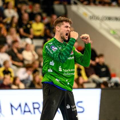 Kornecki, Mateusz (TW, HBW Balingen-Weilstetten, 1) GER, Bayern, HSC 2000 Coburg gegen HBW Balingen-Weilstetten, 2. Handball Bundesliga, Handball, 5.Spieltag, Saison 2025 2026, 19.30 Uhr, Samstag, 27.09.2025 GER, Bayern, HSC 2000 Coburg gegen HBW Balingen-Weilstetten, 2. Handball Bundesliga, Handball, 5.Spieltag, Saison 2025 2026, 19.30 Uhr, Samstag, 27.09.2025 Coburg Copyright: xEibner-Pressefoto MartinxHerbstx EP_MHT