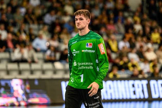 Kornecki, Mateusz (TW, HBW Balingen-Weilstetten, 1) GER, Bayern, HSC 2000 Coburg gegen HBW Balingen-Weilstetten, 2. Handball Bundesliga, Handball, 5.Spieltag, Saison 2025 2026, 19.30 Uhr, Samstag, 27.09.2025 GER, Bayern, HSC 2000 Coburg gegen HBW Balingen-Weilstetten, 2. Handball Bundesliga, Handball, 5.Spieltag, Saison 2025 2026, 19.30 Uhr, Samstag, 27.09.2025 Coburg Copyright: xEibner-Pressefoto MartinxHerbstx EP_MHT