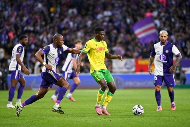 Toulouse FC v FC Nantes - Ligue 1 McDonald s 2025 2026 19 Djibril SIDIBE (tfc) - 14 Amady CAMARA (fcn) during the Ligue 1 McDonald s match between Toulouse and Nantes at Stadium de Toulouse on September 27, 2025 in Toulouse, France. Toulouse France  Copyright: xFEPx 776348141