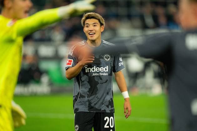 Borussia Mönchengladbach vs Eintracht Frankfurt Bundesliga Matchday 5 Ritsu Doan of Eintracht Frankfurt in action during the Bundesliga match against Borussia Mönchengladbach at Borussia-Park in Mönchengladbach, Germany, on September 27, 2025. Kick-off at 18:30. Copyright: xTaiseixIwamotox
