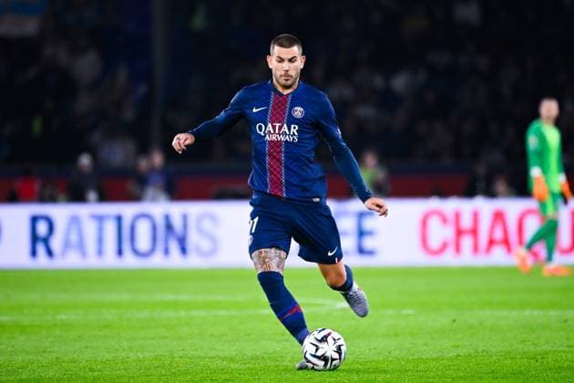 FOOTBALL : PSG vs Auxerre - Ligue1 - 27 09 2025 Lucas Hernandez ( 21 - PSG ) during the Ligue 1 match between Paris Saint Germain and AJ Auxerre at Parc Des Princes on September 27 , 2025 in Paris, France. ( Photo by Federico Pestelini PsnewZ ) - ParisFrance  Copyright: xFedericoxPestelinix