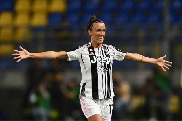 CALCIO - Serie A - Serie A Women’s Cup - Final - Juventus FC vs AS Roma Barbara Bonansea of Juventus F.C. celebrates after scoring the goal of 2-1 during the Serie A Women s Cup Final between Juventus F.C. and A.S. Roma at Romeo Menti Stadium on September 27, 2025 in Castellammare di Stabia, Italy Castellammare di Stabia (NA) Italy  Copyright: xIPAxSport ABACAx