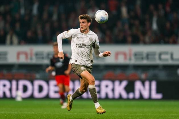 ROTTERDAM , 27-09-2025 , Stadium Woudestein , season 2025 2026 , VriendenLoterij Eredivisie , Excelsior vs PSV Eindhoven , PSV Player Guus Til Excelsior - PSV  x31229229x Copyright:
