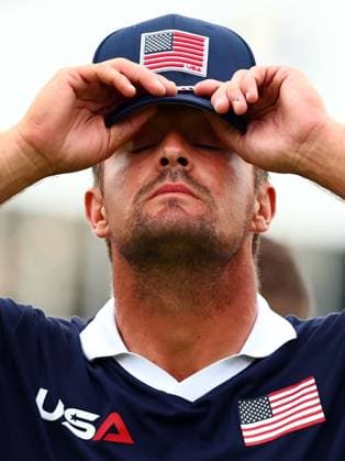 Bryson DeChambeau of Team USA dejected 2025 Ryder Cup, Day Two, Afternoon Four-Balls, Golf, Bethpage Black Golf Course, New York, USA - 27 Sep 2025New York Bethpage Black Golf Course New York (NY) United States of America EDITORIAL USE ONLY No use with unauthorised audio, video, data, fixture lists, club league logos or live services. Online in-match use limited to 120 images, no video emulation. No use in betting, games or single club league player publications. Copyright: xJamesxMarsh Shutterstockx 15500202bt