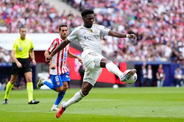 Atletico de Madrid v Real Madrid CF - LaLiga EA Sports Aurelien Tchouameni defensive midfield of Real Madrid and France during the LaLiga EA Sports match between Atletico de Madrid and Real Madrid CF at Riyadh Air Metropolitano on September 27, 2025 in Madrid, Spain. Madrid Spain  Copyright: xJosexBretonx originalFilename:bretonhernandez-atletico250927_npcZQ.jpg