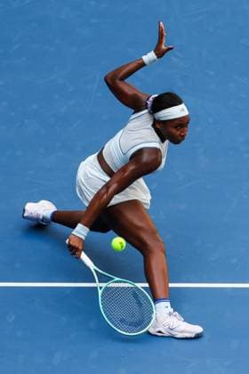 BEIJING, CHINA - SEPTEMBER 28: Coco Gauff of the United States competes in the Women s Singles Round of 32 match against Leylah Fernandez of Canada on day 7 of the 2025 China Open at National Tennis Center on September 28, 2025 in Beijing, China.  Copyright: xVCGx 111593696624