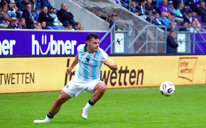 Kevin Volland (München) Fußball 3.Liga 2025 26 FC Erzgebirge Aue - TSV 1860 München 2:0 am 27.9.2025 Erzgebirge Aue - 1860 München