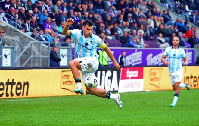 Kevin Volland (München) Fußball 3.Liga 2025 26 FC Erzgebirge Aue - TSV 1860 München 2:0 am 27.9.2025 Erzgebirge Aue - 1860 München