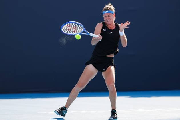 BEIJING, CHINA - SEPTEMBER 28: Marie Bouzkova of the Czech Republic competes in the Women s Singles Round of 32 match against Veronika Kudermetova on day 7 of the 2025 China Open at National Tennis Center on September 28, 2025 in Beijing, China.  Copyright: xVCGx 111593705241