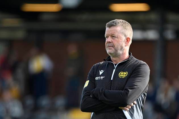 STOCKHOLM 20250928 Mjällby coach Anders Torstensson during Sunday s Allsvenskan football match between IF Brommapojkarna and Mjällby AIF at Grimsta IP. STOCKHOLM Sweden x10070x Copyright: xJessicaxGow TTx ALLSWEDEN BROMMAPOJKARNA-MJÄLLBY