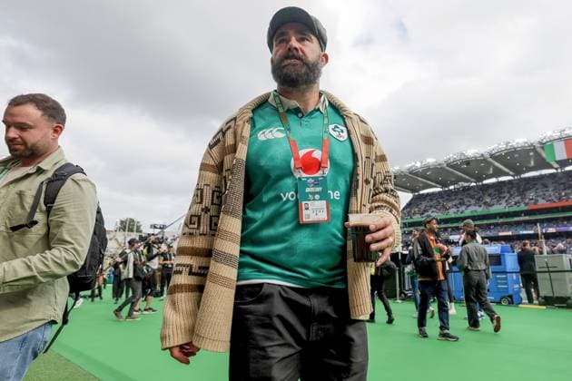 NFL, American Football Herren, USA Week 4, Croke Park, Dublin 28 9 2025 Pittsburgh Steelers vs Minnesota Vikings Former Philadelphia Eagles player Jason Kelce attends the game Jason Kelce attends the game 28 9 2025  Copyright: x INPHO LaszloxGeczox LG_009687