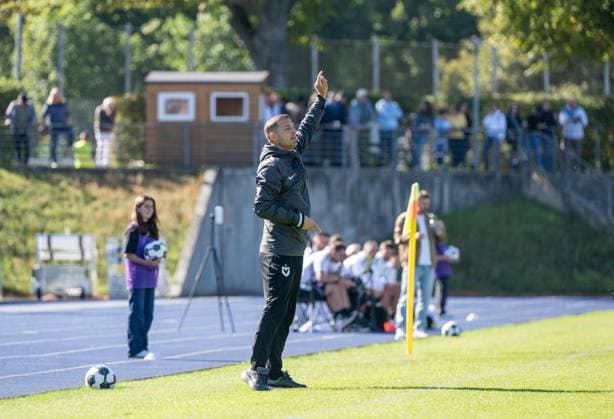 Fußball, Frauen, Saison 2025 2026, DFB-Pokal (1. Runde), FC Viktoria 89 Berlin - Eintracht Frankfurt, Trainer Miren Catovic (FC Viktoria 1889 Berlin), 28.09. 2025, Copyright: xMatthiasxKochx