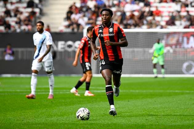 FOOTBALL : OGC Nice VS Paris FC - Ligue 1 McDonald s - 28 09 2025 MoÃ¯se Bombito (OGC Nice) - Ligue 1 McDonald™s match between OGC Nice and Paris Football Club on September 28, 2025 at the Allianz Riviera Stadium in Nice. NiceFrance  Copyright: xWilliamxCannarellax