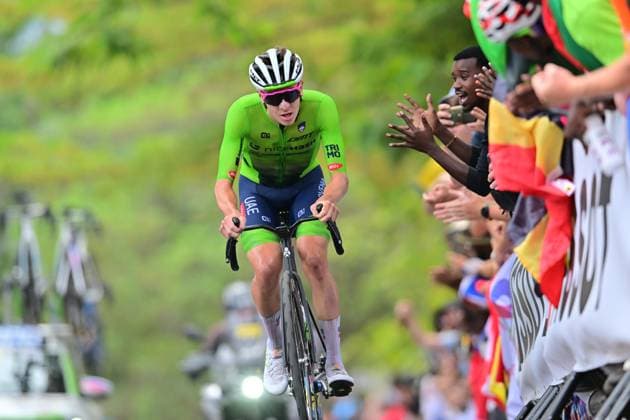 POGAÄaAR Tadej (Tadej Pogacar), Slowenien, Slovenia Men Elite Road Race Rwanda 2025 POGAÄaAR Tadej (Tadej Pogacar), Slowenien, Slovenia Straßenrennen Männer UCI-Straßenweltmeisterschaften 2025 in Kigali Ruanda. 92nd World Championships ME - Road Race (WC) One day race Kigali (267.5km) 2025 UCI Road World Championships Kigali Rwanda 28.09.2025