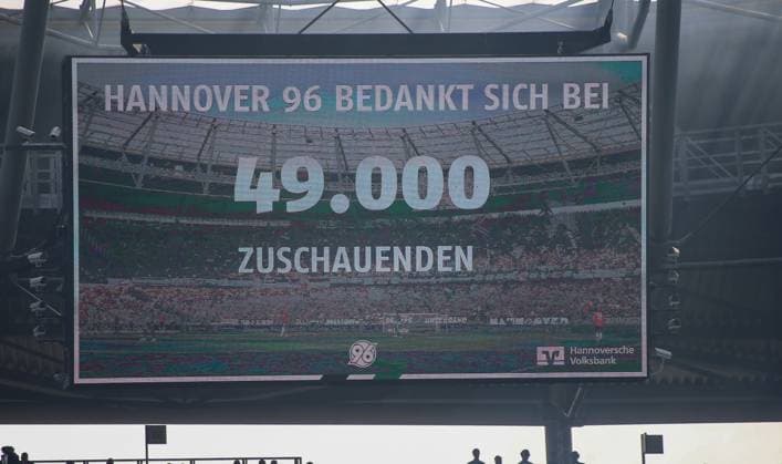 Deutschland: Fussball 2.Bundesliga 2025 26, 7. Spieltag - Hannover 96 vs Arminia Bielefeld - Heinz von Heiden Arena Stadion (Hannover): Hannover