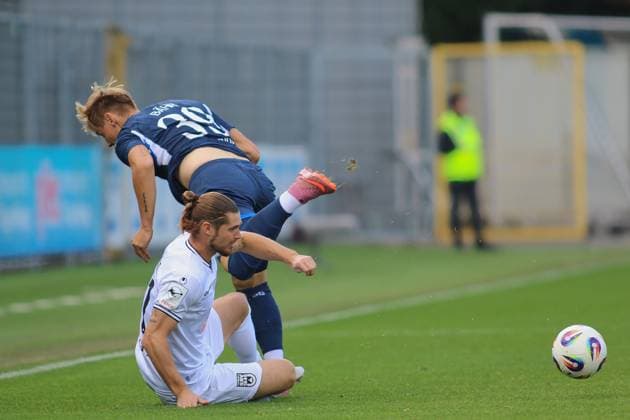 GER, TSG 1899 Hoffenheim II gegen SSV Ulm, Fussball, 3.Liga, 8.Spieltag, Spielzeit 2025 2026, 02.08.2025. (DFL DFB REGULATIONS PROHIBIT ANY USE OF PHOTOGRAPHS as IMAGE SEQUENCES and or QUASI-VIDEO). GER,TSG 1899 Hoffenheim II gegen SSV Ulm, Fussball, 3.Liga, 8.Spieltag, Spielzeit 2025 2026, 02.08.2025. Hoffenheim Copyright: xEibner-Pressefoto JoergxHirschx EP_JHH