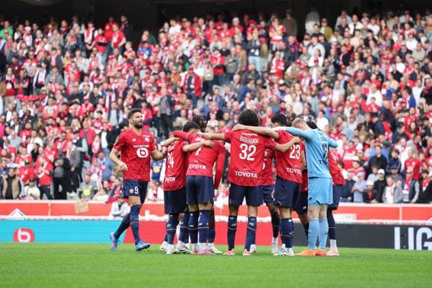 FOOTBALL : LOSC Lille vs Olympique Lyonnais - Ligue 1 J6 - 28 09 2025 Equipe du LOSC Lille lors du match LOSC Lille vs Olympique Lyonnais, Ligue 1 J6, Decathlon Arena stade Pierre Mauroy, le 28 septembre 2025 - photo Laurent Sanson PsnewZ  Copyright: xLaurentxSANSONx xPsnewZx