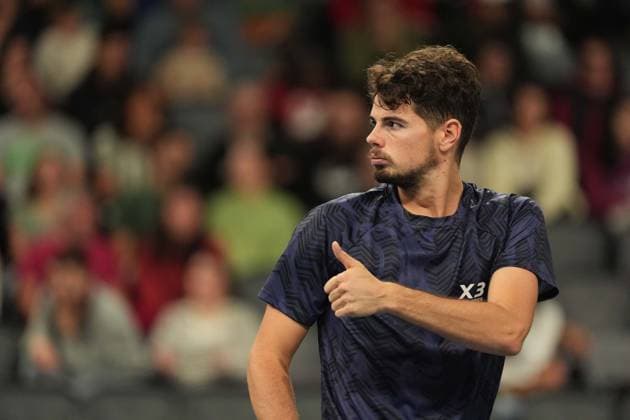 TENNIS : CO Met Orleans Open 2025 - Finale - ATP, Tennis Herren Challenger Tour 125 - 28 09 2025 Luca Sanchez (FRA) during the CO Met OrlÃ ans Open 2025 final, ATP Challenger Tour 125 tennis tournament on 28 September 2025 at CO Met Arena in OrlÃ ans, France - Photo Alexandre Martins Psnewz  Copyright: xALEXANDRExMARTINSx