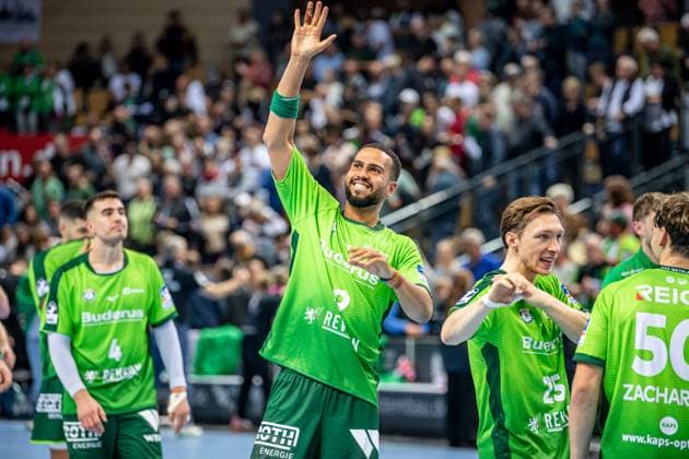 Handball Bundesliga; HSG Wetzlar - GWD Minden, 28.09.25 Philipp Ahouansou (HSG Wetzlar, 19), Handball Bundesliga; HSG Wetzlar - GWD Minden: Wetzlar, 28.09.25 Copyright: xBEAUTIFULxSPORTS Roeczeyx