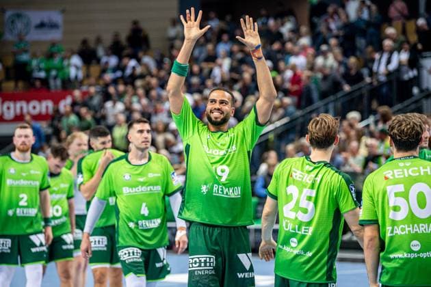 Handball Bundesliga; HSG Wetzlar - GWD Minden, 28.09.25 Philipp Ahouansou (HSG Wetzlar, 19) Handball Bundesliga; HSG Wetzlar - GWD Minden: Wetzlar, 28.09.25 Copyright: xBEAUTIFULxSPORTS Roeczeyx