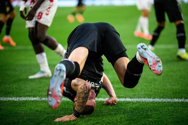 COLOGNE, GERMANY - 28 SEPTEMBER, 2025: Jeff Chabot - The football match of Bundesliga 1.FC Koeln vs VfB Stuttgart at Rhein Energie Stadion.  Copyright: xVITALIIxKLIUIEVx