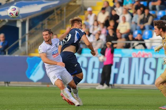 GER, TSG 1899 Hoffenheim II gegen SSV Ulm, Fussball, 3.Liga, 8.Spieltag, Spielzeit 2025 2026, 02.08.2025. (DFL DFB REGULATIONS PROHIBIT ANY USE OF PHOTOGRAPHS as IMAGE SEQUENCES and or QUASI-VIDEO). GER,TSG 1899 Hoffenheim II gegen SSV Ulm, Fussball, 3.Liga, 8.Spieltag, Spielzeit 2025 2026, 02.08.2025. Hoffenheim Copyright: xEibner-Pressefoto JoergxHirschx EP_JHH