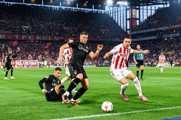 COLOGNE, GERMANY - 28 SEPTEMBER, 2025: - The football match of Bundesliga 1.FC Koeln vs VfB Stuttgart at Rhein Energie Stadion.  Copyright: xVITALIIxKLIUIEVx