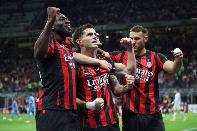 Serie A football match - 2025 26 Milan vs. Napoli Goal the Christian Pulisic of AC Milan During the football match on September 28, 2025, valid for the Italian Serie A - 2025 26 championship in Milan at the San Siro Stadium between AC Milan and SSC Napoli. Pictured: MILANO Stadio San Siro Lombardia ITALIA Copyright: xFABIOxSASSOxFabioxSassox Milan Napoli2025_09_28Fabio Sasso4933