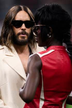 AC Milan v SSC Napoli - Serie A Jared Leto and Jodie Turner-Smith attend the Serie A football match between AC Milan and SSC Napoli. Milan Italy Copyright: xNicolòxCampox