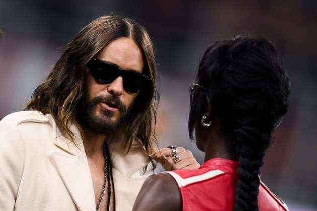 AC Milan v SSC Napoli - Serie A Jared Leto and Jodie Turner-Smith attend the Serie A football match between AC Milan and SSC Napoli. Milan Italy Copyright: xNicolòxCampox