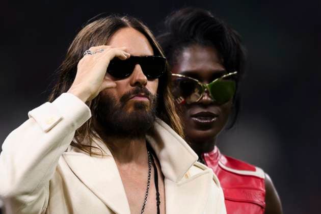 AC Milan v SSC Napoli - Serie A Jared Leto and Jodie Turner-Smith attend the Serie A football match between AC Milan and SSC Napoli. Milan Italy Copyright: xNicolòxCampox