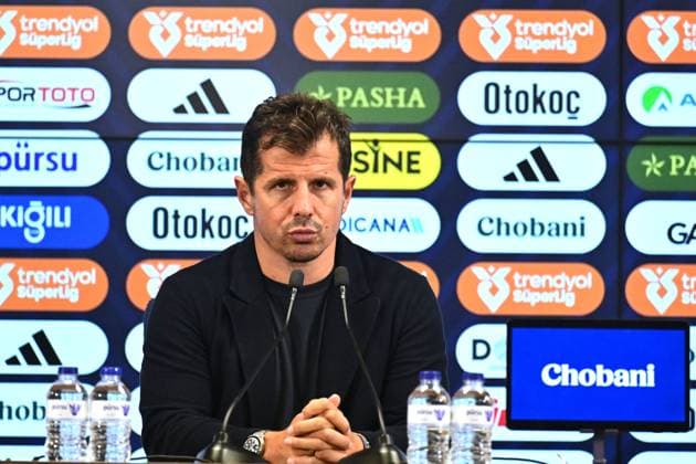 Fenerbahce v Antalyaspor - Turkish Super Lig ISTANBUL, TURKIYE - SEPTEMBER 28: Hesap.com Antalyaspor head coach Emre Belozoglu answers questions during a press conference, PK, Pressekonferenz after the Trendyol Super Lig match between Fenerbahce and Hesap.com Antalyaspor at Chobani Stadium in Istanbul, Turkiye, on September 28, 2025. Serhat Cagdas Anadolu Istanbul Turkey. Editorial use only. Please get in touch for any other usage.  Copyright: x2025xAnadoluxSerhatxCagdasx