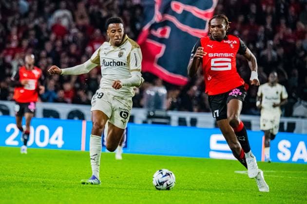 FOOTBALL : Stade Rennais vs RC Lens - Ligue 1 - JournÃ e 6 - 28 09 2025 Morgan Guilavogui (RC Lens) Jeremy Jacquet (Stade Rennais) RennesFrance  Copyright: xBaptistexAutissierx