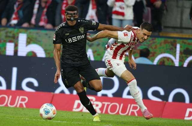 September 28, 2025, Koeln, Germany: Said El Mala of FC Koeln and Luca Jaquez of Vfb Stuttgart during the Bundesliga match between VfB Stuttgart and FC Koeln at RheinEnergie Stadion. Koeln Germany - ZUMAs197 20250928_aaa_s197_320 Copyright: xOsamaxFaisalx