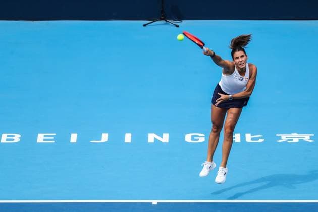 BEIJING, CHINA - SEPTEMBER 29: Emma Navarro of the United States competes in the Women s Singles Round of 32 match against Lois Boisson of France on day 8 of the 2025 China Open at the National Tennis Center on September 29, 2025 in Beijing, China.  Copyright: xVCGx 111593935876