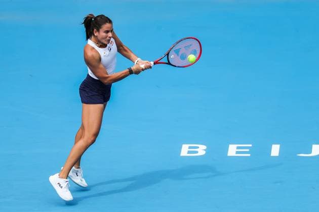 BEIJING, CHINA - SEPTEMBER 29: Emma Navarro of the United States competes in the Women s Singles Round of 32 match against Lois Boisson of France on day 8 of the 2025 China Open at the National Tennis Center on September 29, 2025 in Beijing, China.  Copyright: xVCGx 111593935892