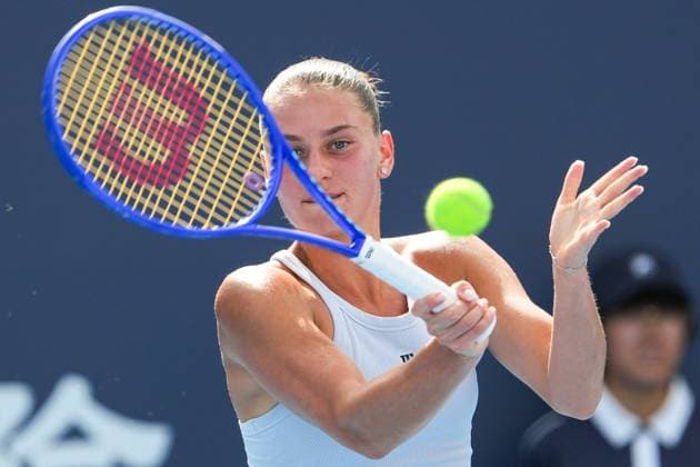BEIJING, CHINA - SEPTEMBER 29: Marta Kostyuk of Ukraine competes in the Women s Singles Round of 32 match against Aliaksandra Sasnovich on day 8 of the 2025 China Open at the National Tennis Center on September 29, 2025 in Beijing, China.  Copyright: xVCGx 111593929634