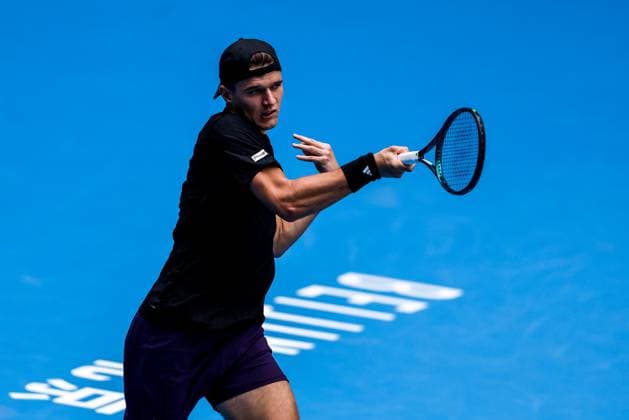 BEIJING, CHINA - SEPTEMBER 29: Jakub Mensik of the Czech Republic competes in the Men s Singles Quarterfinal match against Alex De Minaur of Australia on day 8 of the 2025 China Open at the National Tennis Center on September 29, 2025 in Beijing, China.  Copyright: xVCGx 111593935474