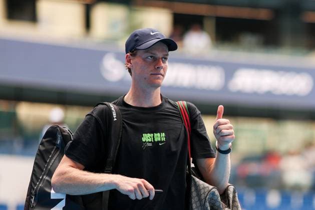 BEIJING, CHINA - SEPTEMBER 29: Jannik Sinner of Italy reacts after the Men s Singles Quarterfinal match against Fabian Marozsan of Hungary on day 8 of the 2025 China Open at the National Tennis Center on September 29, 2025 in Beijing, China.  Copyright: xVCGx 111593955379