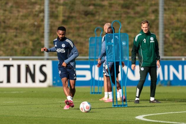 29.09.2025, Fussball, Saison 2025 2026, Training FC Schalke 04, Moussa Sylla (FC Schalke 04), Gelsenkirchen Trainingsgelände FC Schalke 04 NRW Deutschland xRHR-FOTO YYx Copyright: RHR-FOTOx RHR-FOTO YY