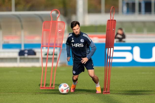 29.09.2025, Fussball, Saison 2025 2026, Training FC Schalke 04, Adrian Gantenbein (FC Schalke 04), Gelsenkirchen Trainingsgelände FC Schalke 04 NRW Deutschland xRHR-FOTO YYx Copyright: RHR-FOTOx RHR-FOTO YY