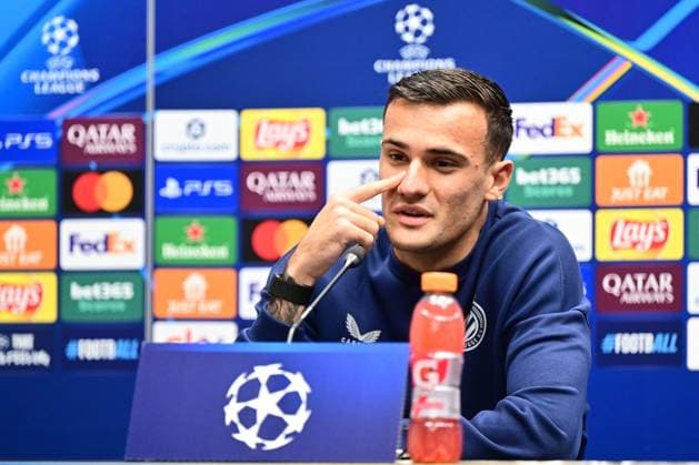 Atalanta v Club Brugge - UEFA Champions League Media Activities 29 09 2025 BERGAMO, ITALY - SEPTEMBER 29 : Stankovic Aleksandar midfielder of Club Brugge talking to the press during a press conference, PK, Pressekonferenz ahead of the UEFA Champions League 2025 26 League Phase MD2 match between Atalanta and Club Brugge on September 29, 2025 in Bergamo, Italy, 29 09 2025 Bergamo Italy  Copyright: xPeterxDexVoechtx
