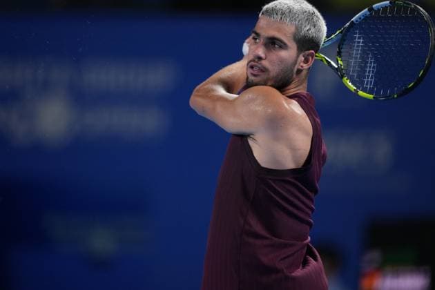 TENNIS - Internazionali di Tennis - Kinoshita Group Japan Open Tennis Championships 2025 Carlos Alcaraz of spain defeated Casper Ruud of Norway in Men s singles semi finals in Japan open tennis tournament ATP500 2025 at Ariake Tennis stadium in Tokyo, Japan on September 29, 2025 tokyo Japan  Copyright: xIPAxSport ABACAx
