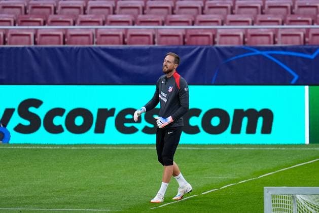September 29, 2025, Madrid, Madrid, Spain: Jan Oblak of Atletico de Madrid reacts during a training session and press conference, PK, Pressekonferenz ahead of their UEFA Champions League 2025 26 match against Eintracht Frankfurt at Riyadh Air Metropolitano on September 29, 2025, in Madrid, Spain. Madrid Spain - ZUMAa181 20250929_zaa_a181_056 Copyright: xDennisxAgyemanx