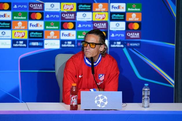 September 29, 2025, Madrid, Madrid, Spain: Marcos Llorente of Atletico de Madrid attends a press conference, PK, Pressekonferenz ahead of their UEFA Champions League 2025 26 match against Eintracht Frankfurt at Riyadh Air Metropolitano on September 29, 2025, in Madrid, Spain. Madrid Spain - ZUMAa181 20250929_zaa_a181_027 Copyright: xDennisxAgyemanx